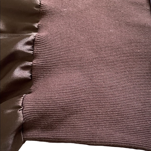 Twik chocolate brown collared wrap Y2K style dress - Picture 9 of 16